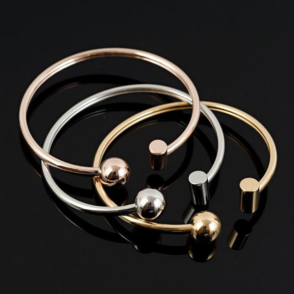 Dot + Dash Cuff Bracelet - Stainless Steel