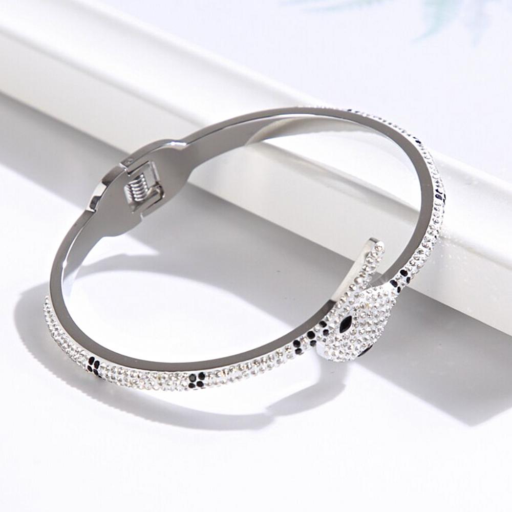 Snake Bangle Bracelet - Stainless Steel