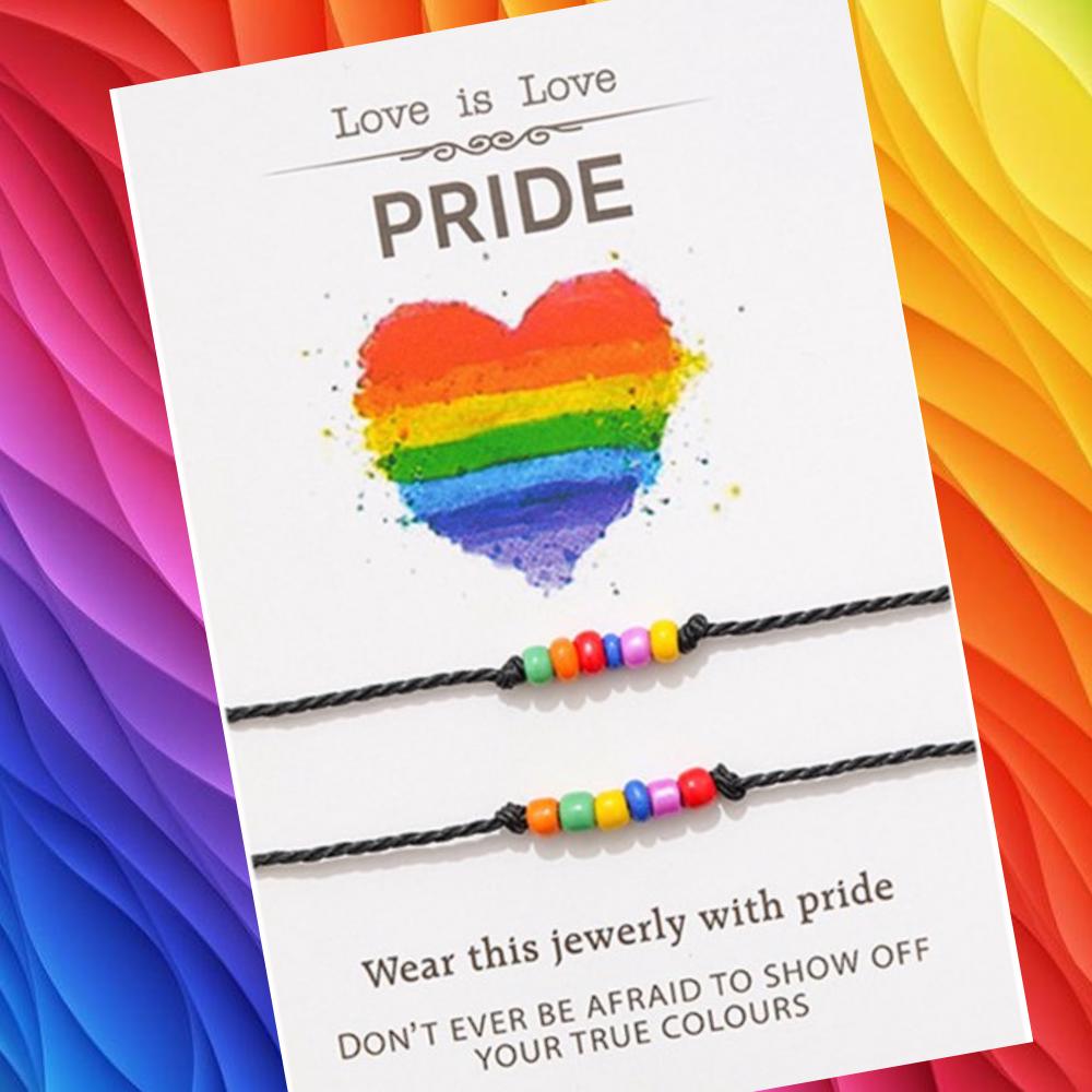 Pride Colorful String Bracelet Set