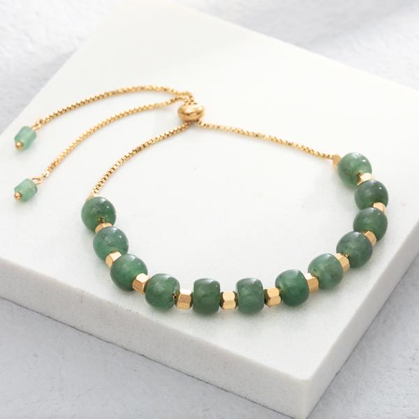 Light Green Natural Stone Tennis Bracelet