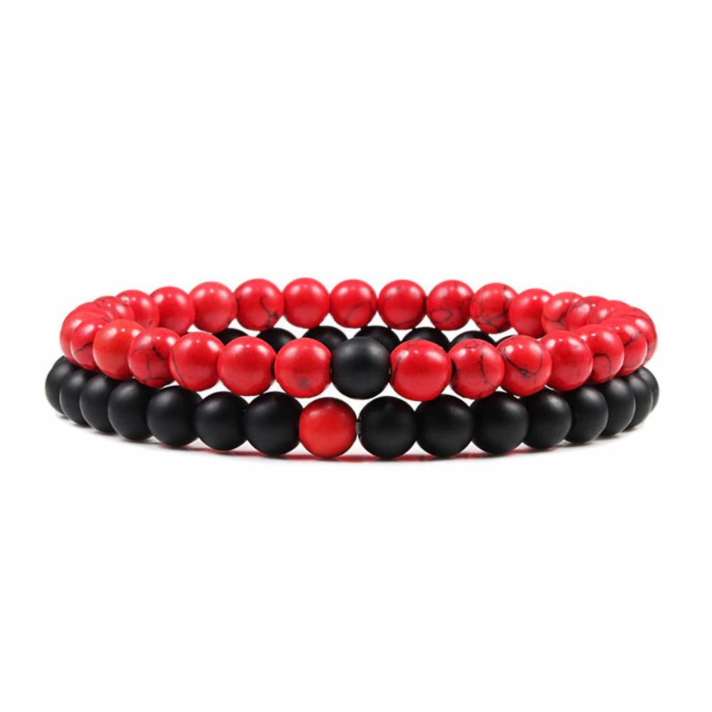 Natural and Lava Stones Bracelet Sets