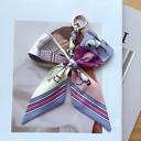 Purple/Blue Bow Scarf Bag Charm/Keychain