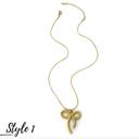 Style 1 Bow Pendant Necklace Collection - Stainless Steel