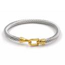 Silver + Gold Hook Cable Bracelets with Hook