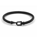 All black Cable Bracelets with Hook