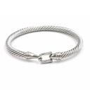 All silver Cable Bracelets with Hook