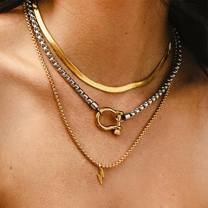 Carabiner Necklace - Stainless Steel