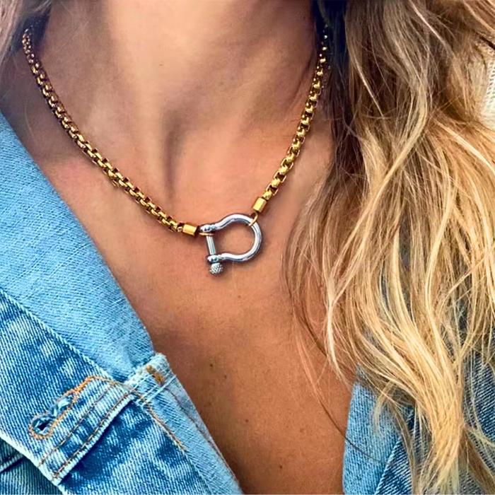 Carabiner Necklace - Stainless Steel