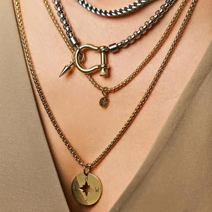 Carabiner Necklace - Stainless Steel