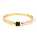 Gold Cassia Orbit Bangle Bracelet - Stainless Steel