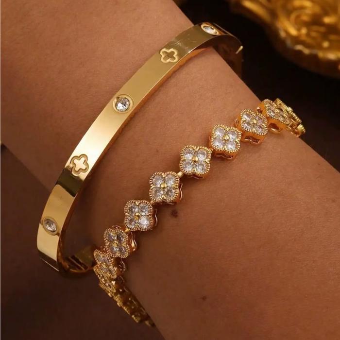 Clover Glam Set of 2 Bracelets