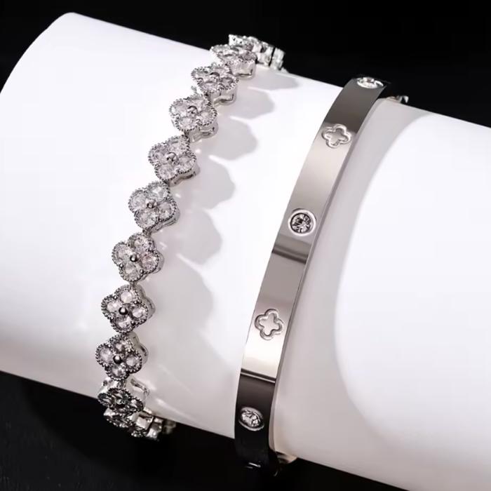 Clover Glam Set of 2 Bracelets