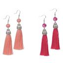  Stone + Tassel Earrings