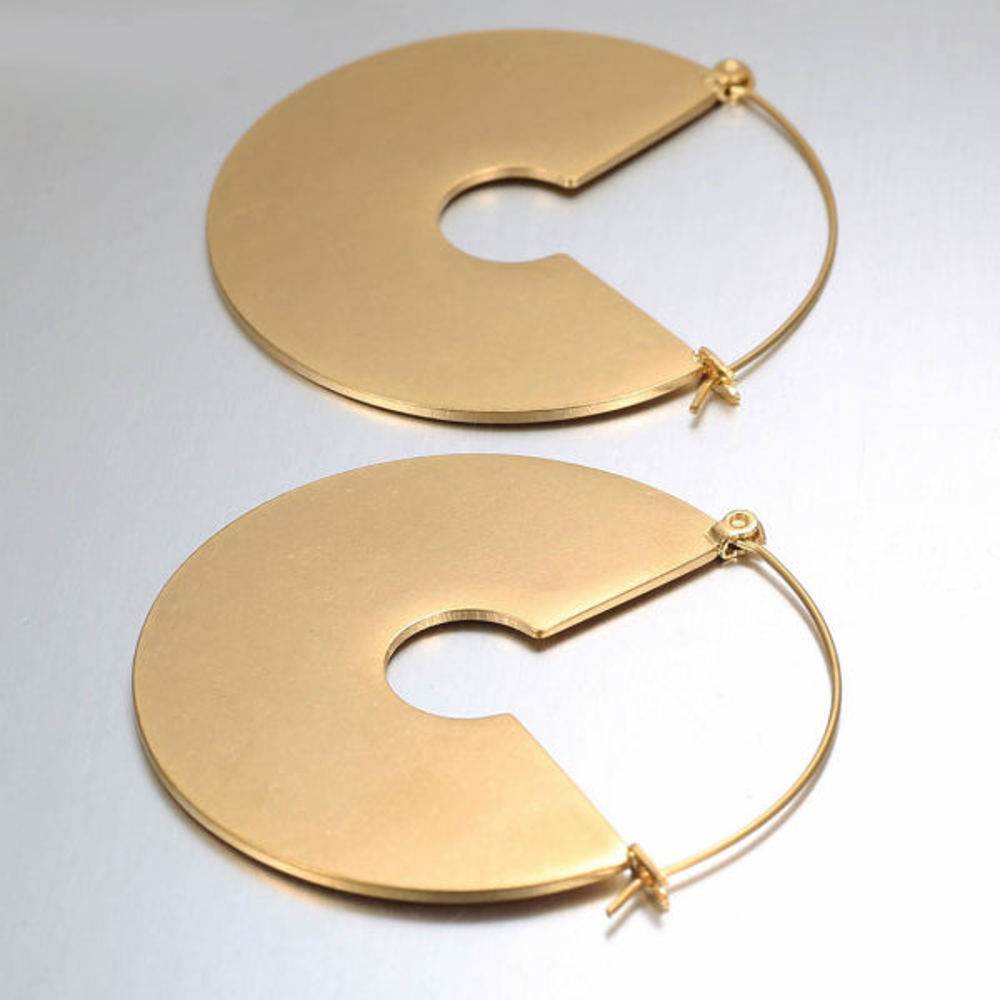 Disc Earrings - Stainless Steel