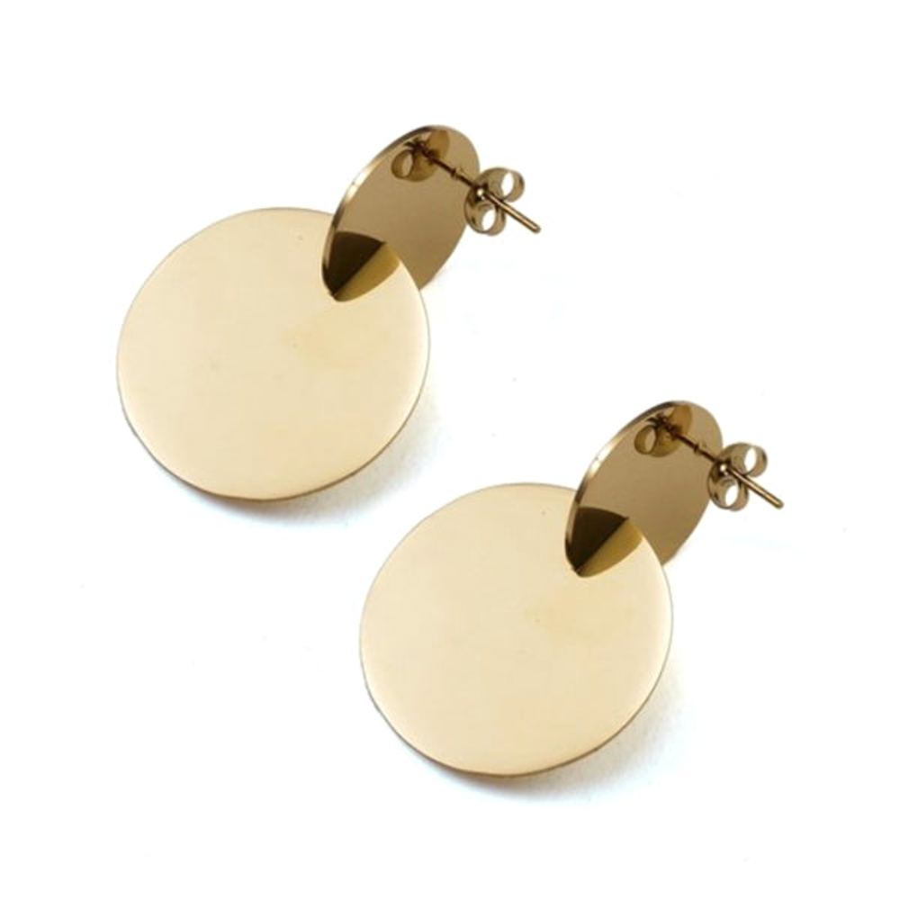 Kayla Disc Earrings - Stainless Steel