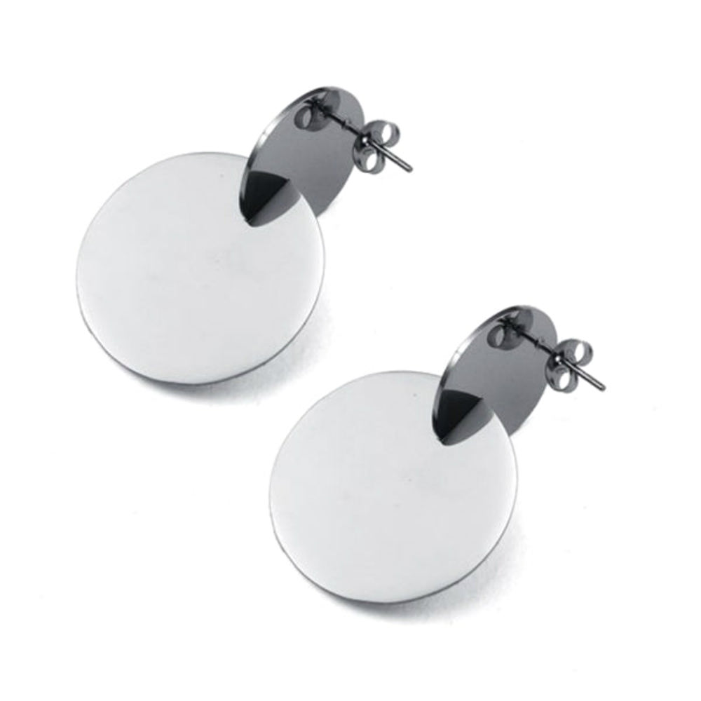 Kayla Disc Earrings - Stainless Steel