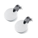  Kayla Disc Earrings - Stainless Steel