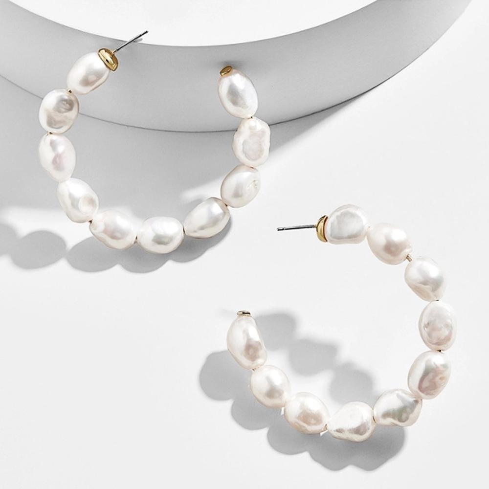 Pearl Hoop Earrings