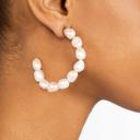  Pearl Hoop Earrings