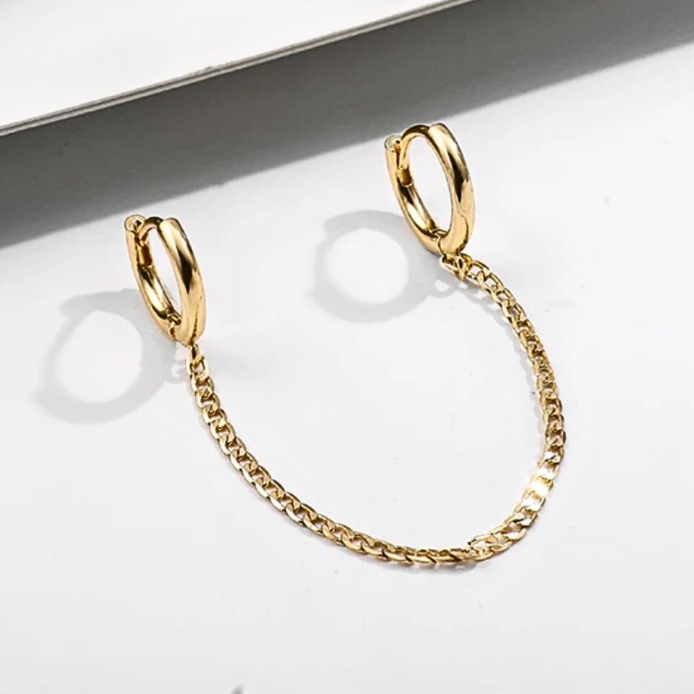 Polished Double Hole Earring