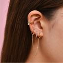  Stacked Gem Ear Cuff Set