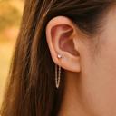  Cross Huggie + Ear Cuff Earrings Set