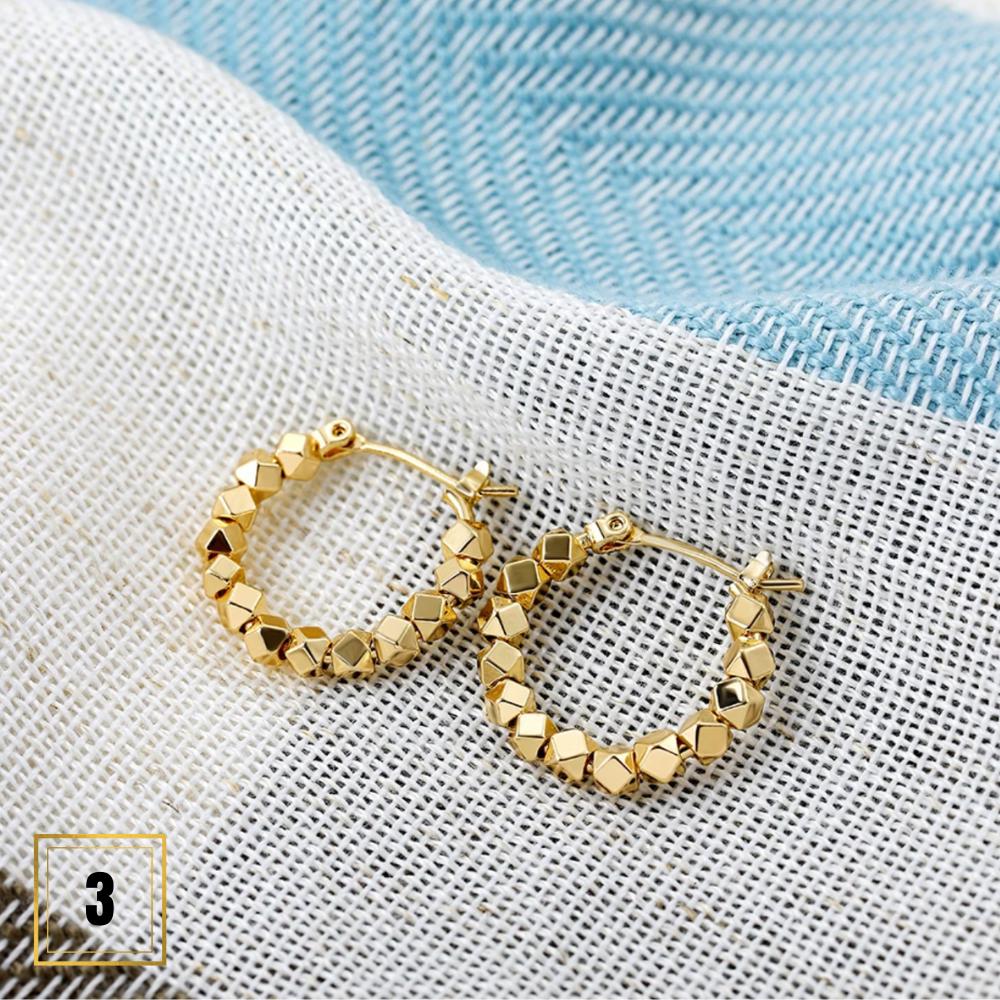 Hoop Earrings w/ Movable Elements