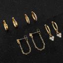  Sparkly Set of 4 Pairs of Huggie Earrings