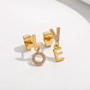  Love Letter Mismatched Stud Earrings