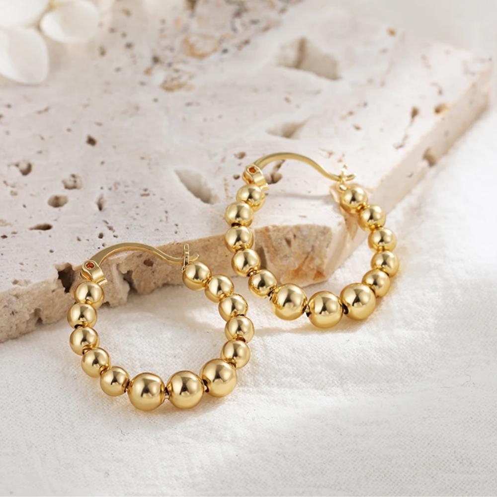 Beatrix Beaded Hoop Earrings