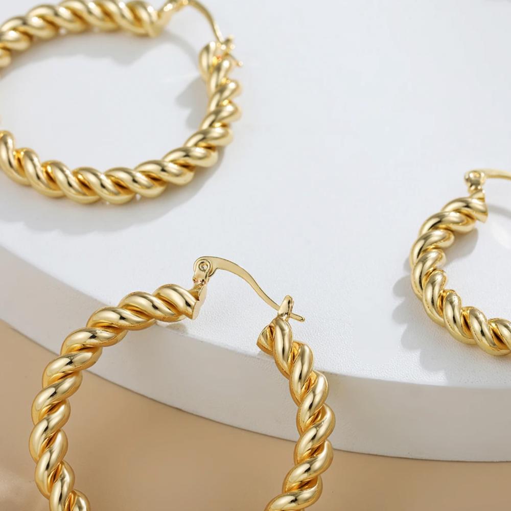 Twisted Hoop Earrings