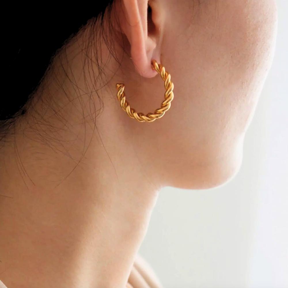 Twisted Hoop Earrings