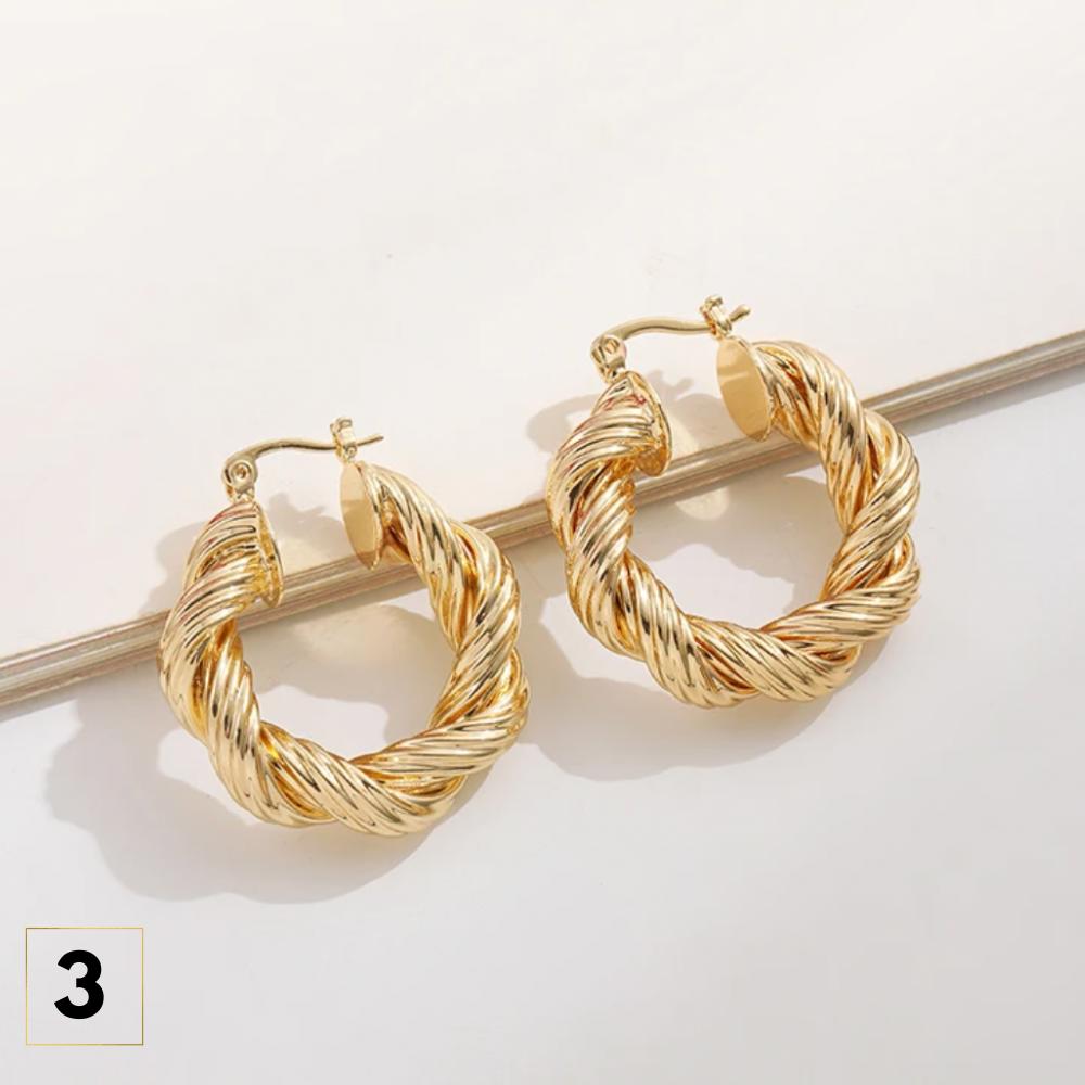 Twisted & Textured Hoop Earrings