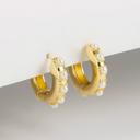  Pearl Huggie Hoop Earrings