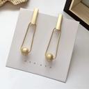  Matte Gold Ball Dangle Earrings