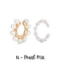 16 - Pearl Mix Set of 2 Ear Cuff Earrings Collection