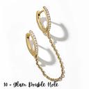 10 - Glam Double Hole Ear Cuff Earrings Collection