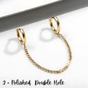 2 - Polished Double Hole Ear Cuff Earrings Collection