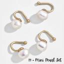 19 - Mini Pearl Set of 4 Ear Cuff Earrings Collection