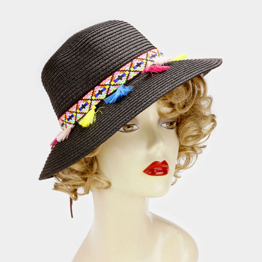 Sun Hat w/ Short Brim - Black