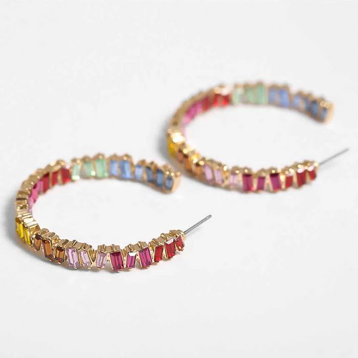 Rainbow Hoop Earrings