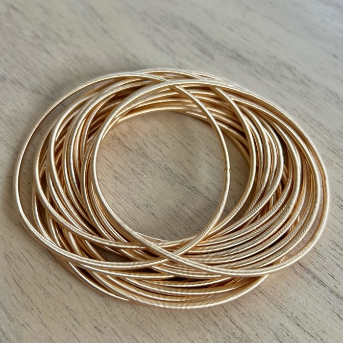 Guitar String Bracelets Stack Set Gold and Silver