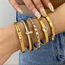  Morgana Glam Bangle Bracelet - Stainless Steel