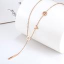  L O V E Lariat Dainty Necklace - Stainless Steel