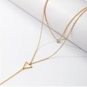  Layered Triangle Lariat Dainty Necklace