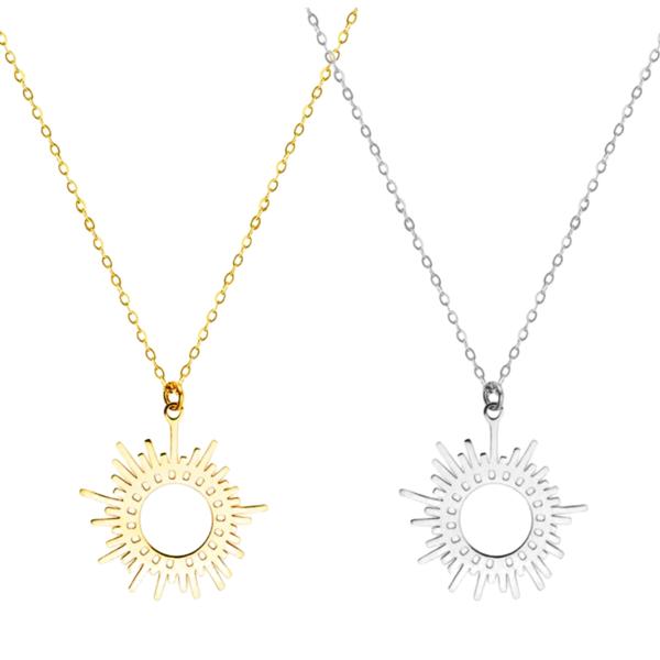 Sunburst Dainty Necklace - Stainless Steel