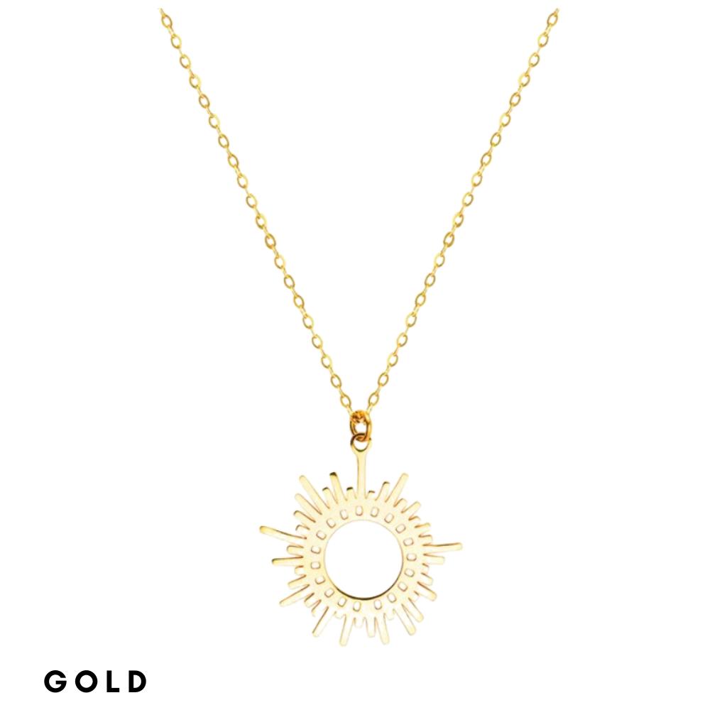 Sunburst Dainty Necklace - Stainless Steel