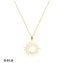  Sunburst Dainty Necklace - Stainless Steel