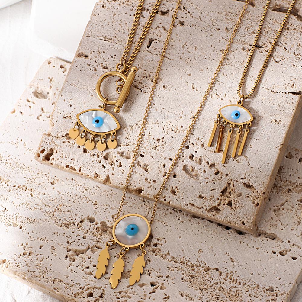 Evil Eye Dainty Necklace - Stainless Steel