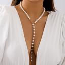  Adjustable Pearl Lariat Necklace